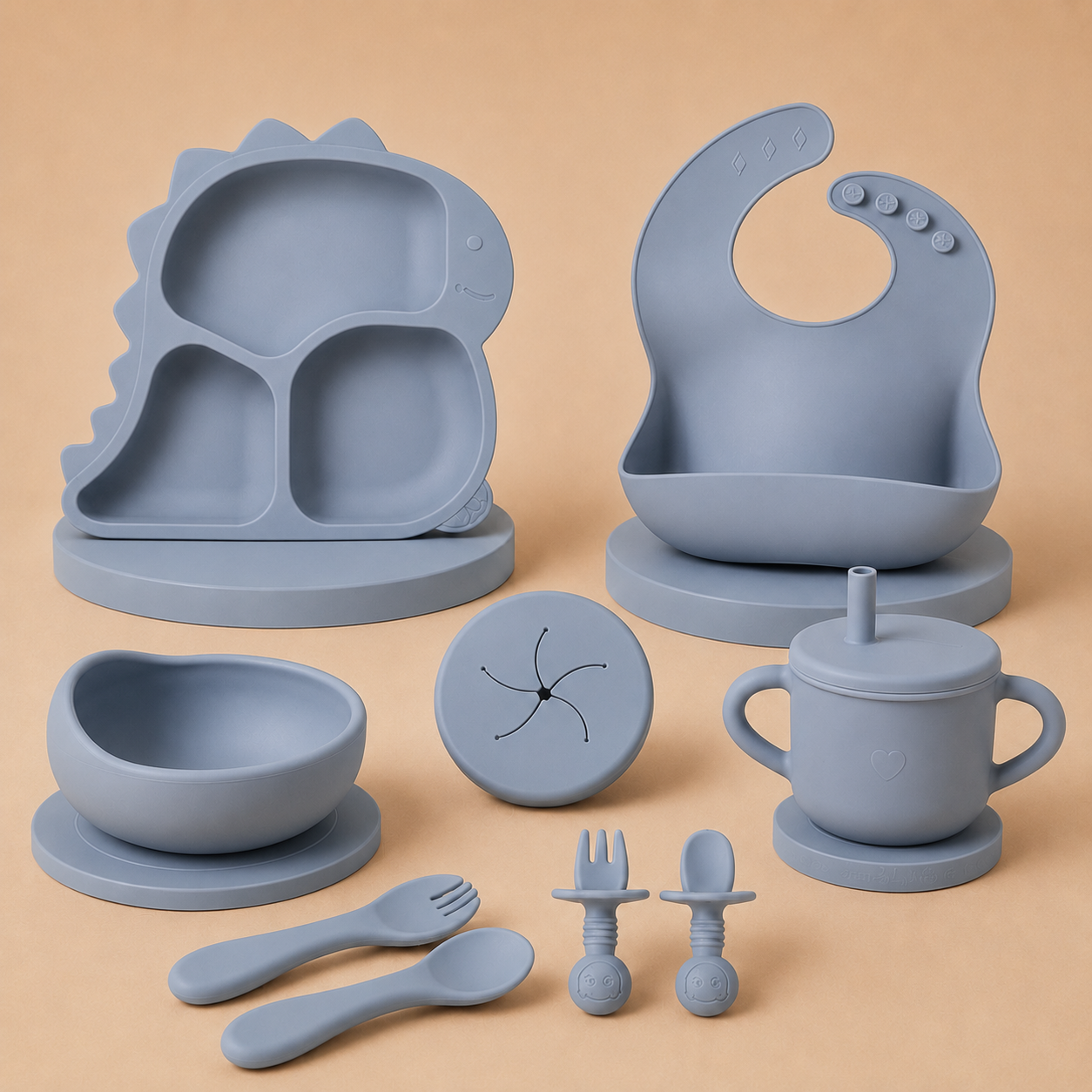 Gray Blue Dinosaur