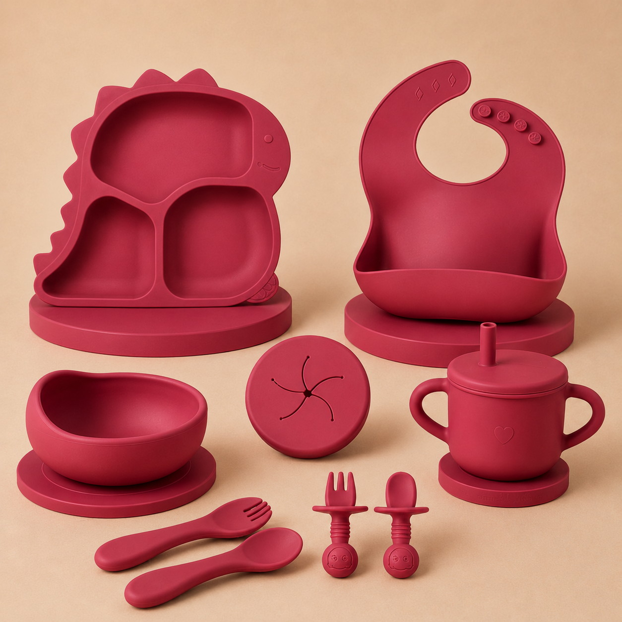 Dark Pink Dinosaur